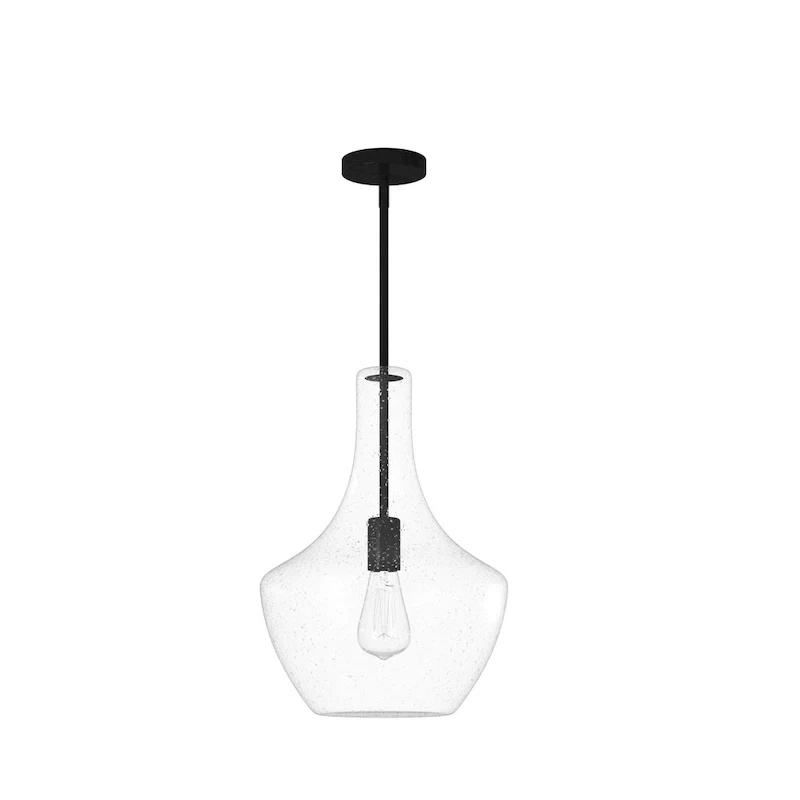 Justice Design Group EVOLV Fusion Harlow 14-inch Pendant with Seeded Glass