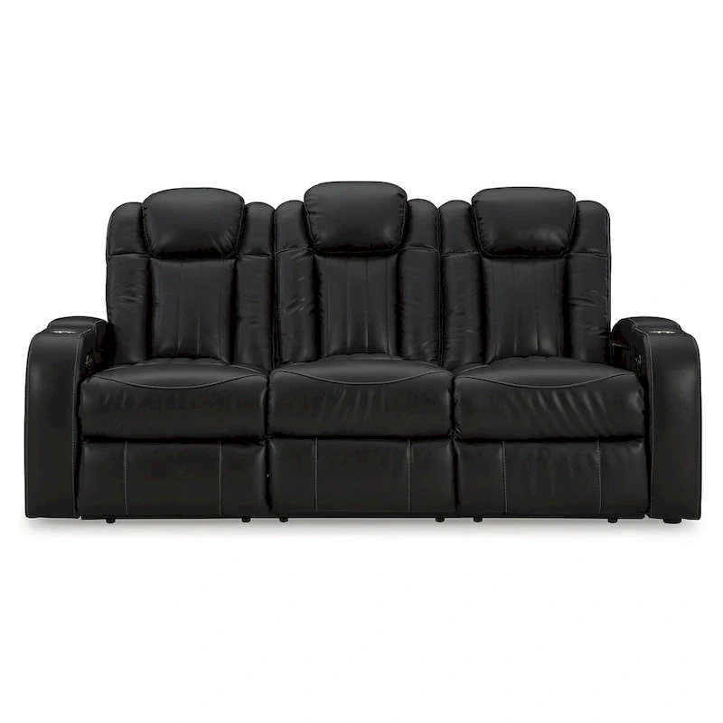 Signature Design by Ashley Caveman Den Midnight Power Reclining Sofa - 86 W x 42 D x 42 H