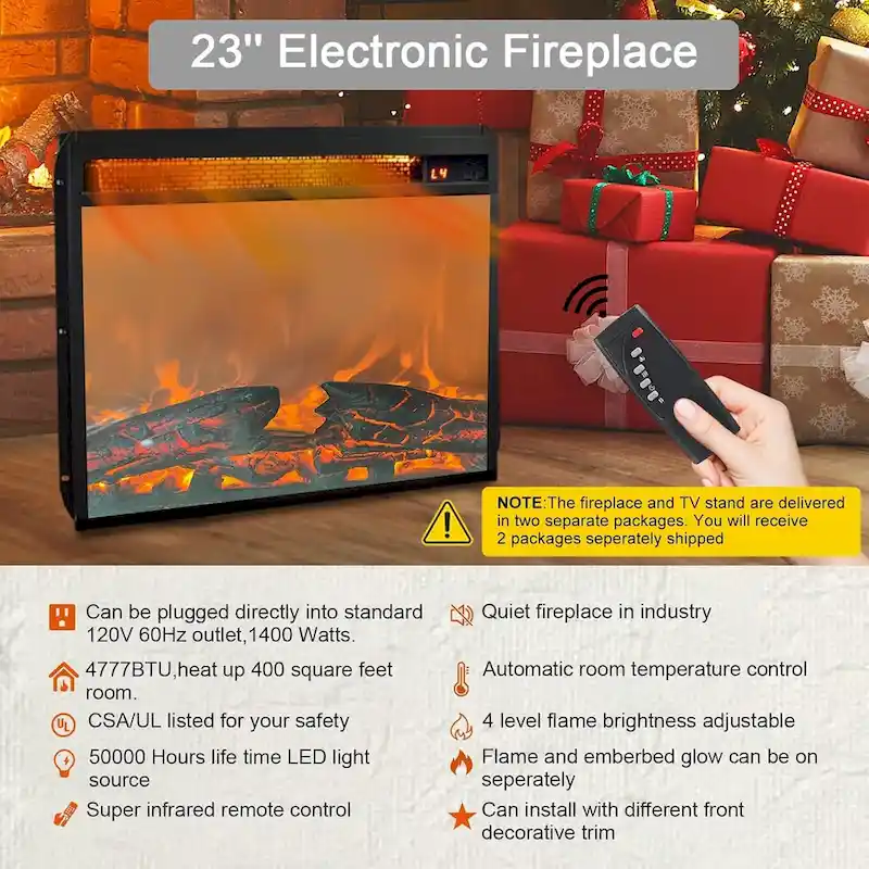 Farmhouse Fireplace TV Stand, Entertainment Center, TV Console