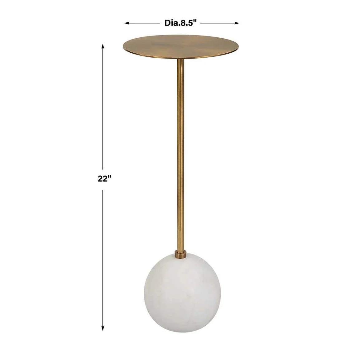 Gimlet Drink Table, White