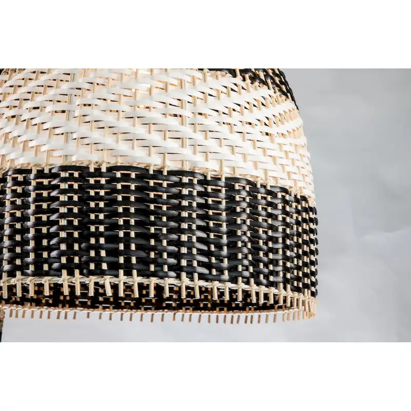 Rattan Black&White Pendant Light