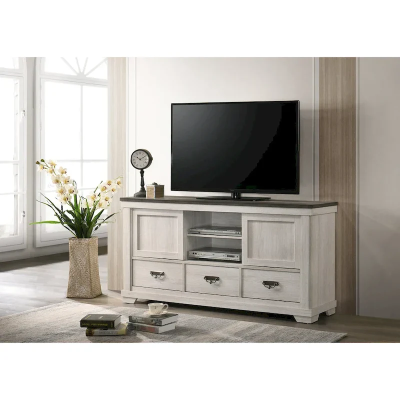 Candra 6 Piece Cream Brown Panel Bedroom Set