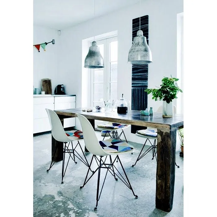 Modern Plastic Accent Designer Side Dining Matte Chair With Dark Black Wire Chrome Legs Base