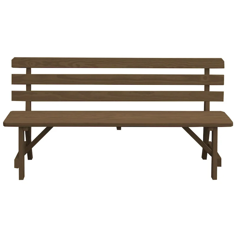 Pine 5' Traditional Backed Bench