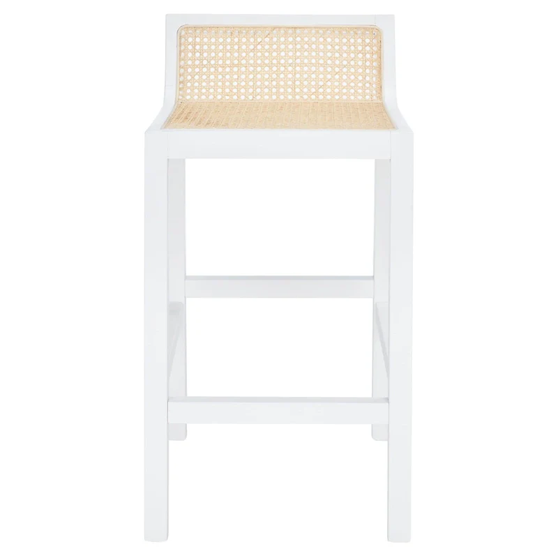 SAFAVIEH Carry Low Back Cane Counter Stool - 16 W x 19 D x 31 H - 16Wx19Dx31H