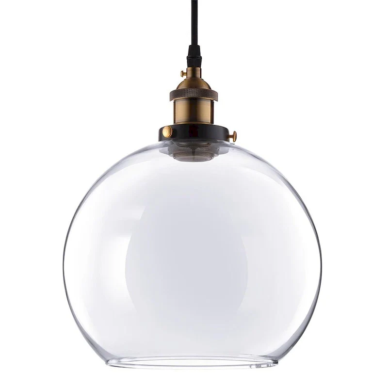 9.8  Ball Shape Glass Ceiling Light/Transparent, Bulb Not Included