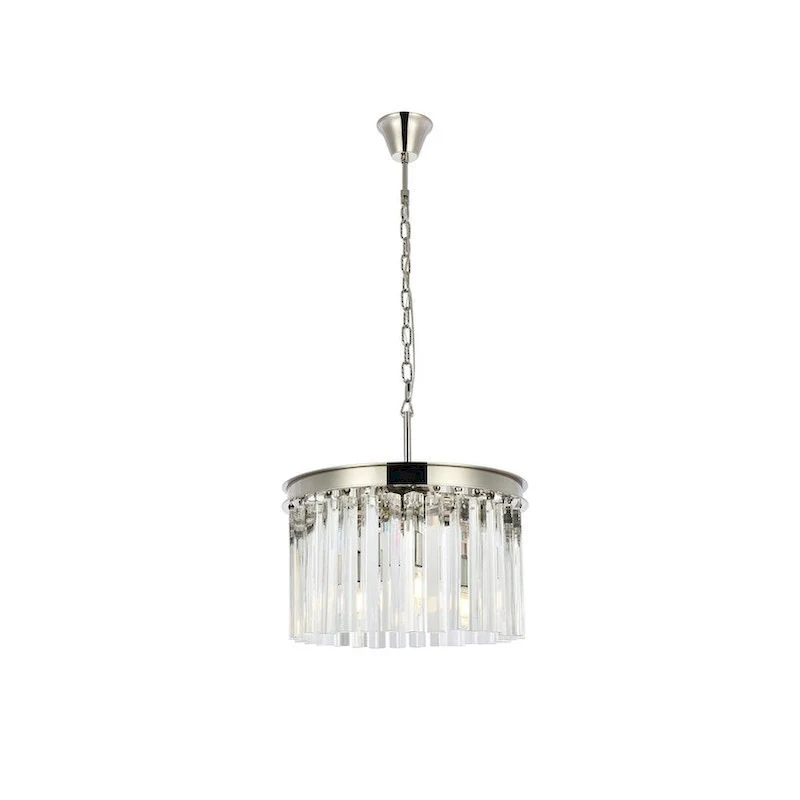 Royce Edge 3-Light Polished Nickel Pendant