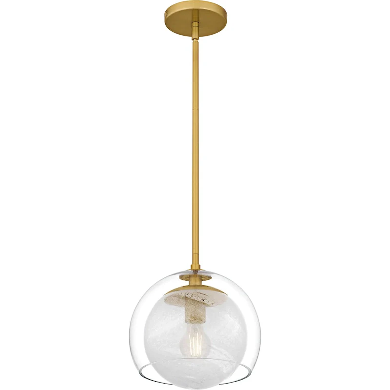 Eslinger 1-Light Brushed Gold Mini Pendant