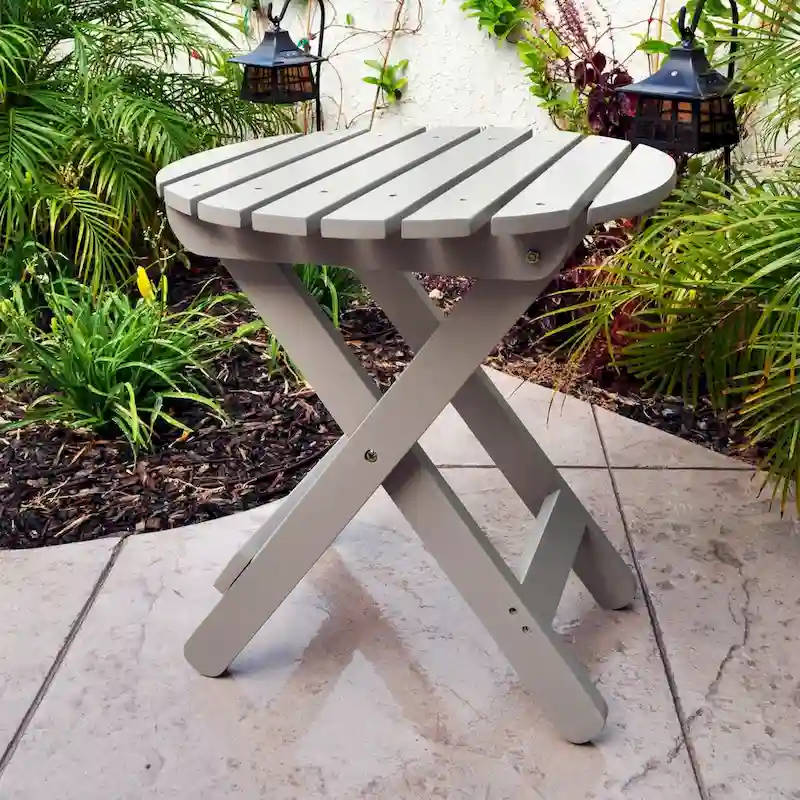 Remedy 19 Assembled Cedar Wood Round Collapsible Folding Table