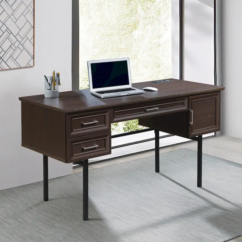 Jefferson Executive Desk with Power