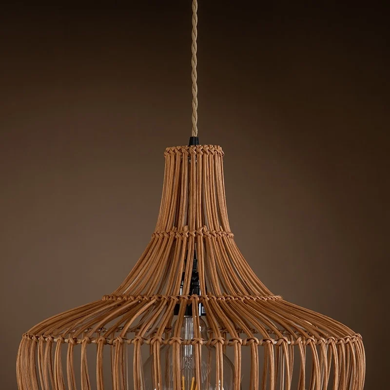 Ailsa Handmade Bohemian Rattan Pendant Lamp - 19.7  x 15.7
