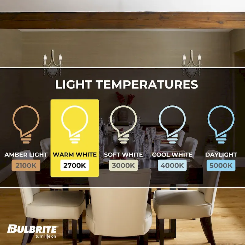 Bulbrite Pack of (50) 40 Watt Dimmable Clear B10 Incandescent Light Bulbs with Medium (E26) Base, 2700K Warm White Light