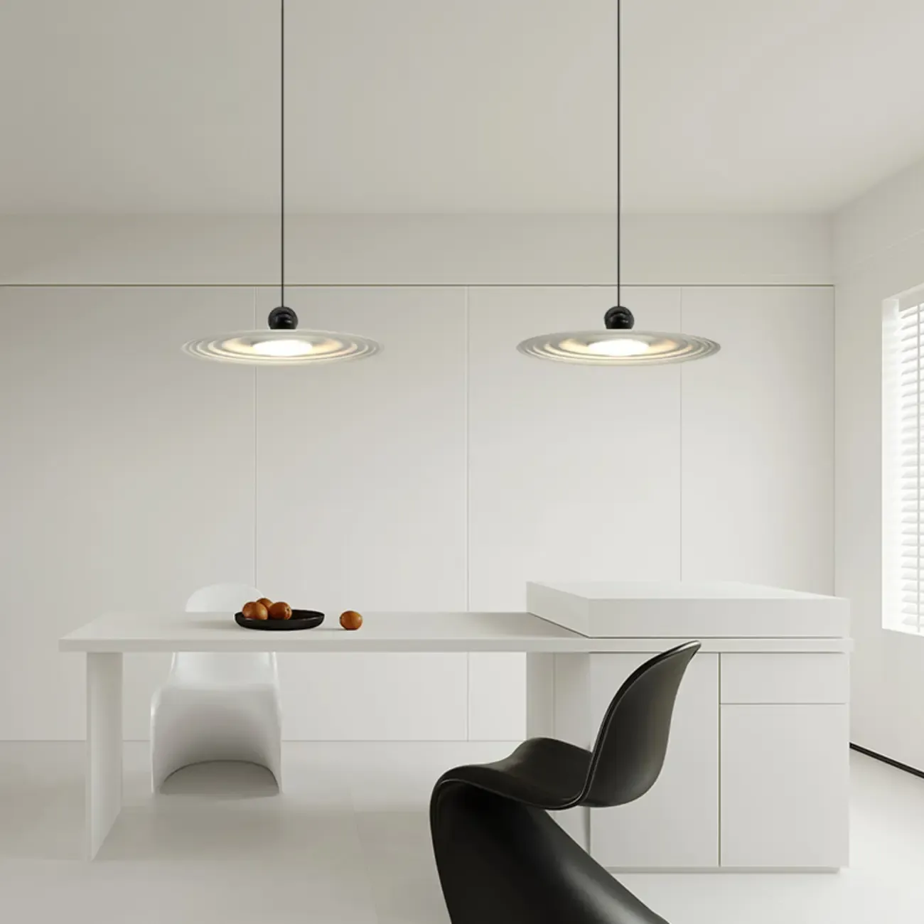 Ultra Modern Disc Metal Resin LED Kitchen Pendant Light