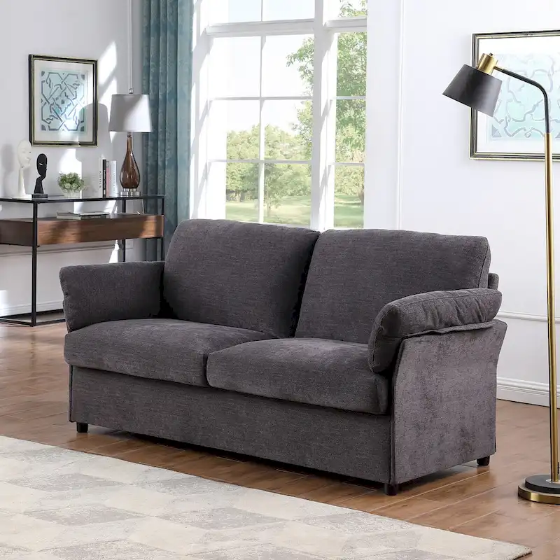 Modern Chenille Loveseat Sofa Couch