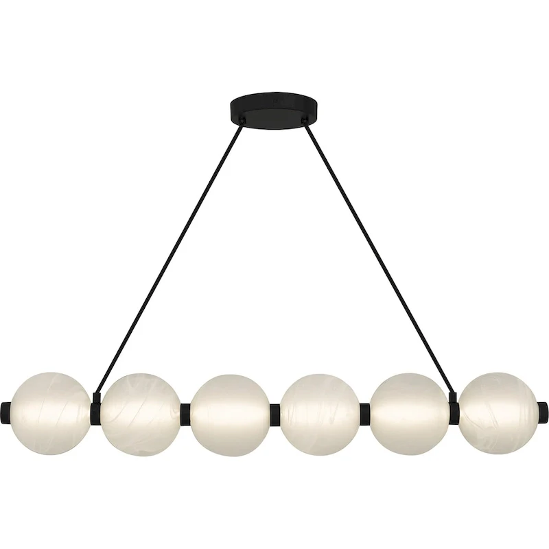 Clarendon Integrated LED Matte Black Linear Chandelier