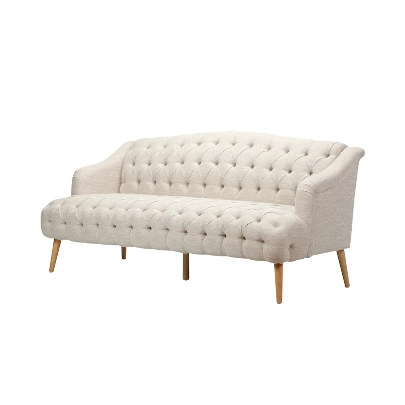Adelia Modern 3-seat Tufted Fabric Sofa by Christopher Knight Home