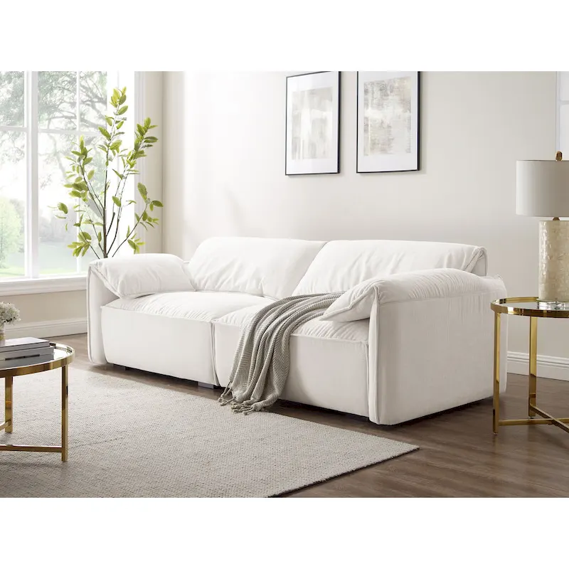 VANOMi 88.6 inch Modern Sofa, Leisure Couch For Gaming Room Living Room - 75' x 24'