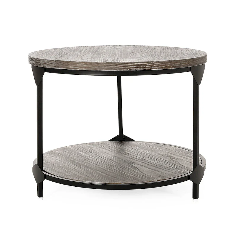 Cedarhurst Modern Industrial Round Coffee Table by Christopher Knight Home