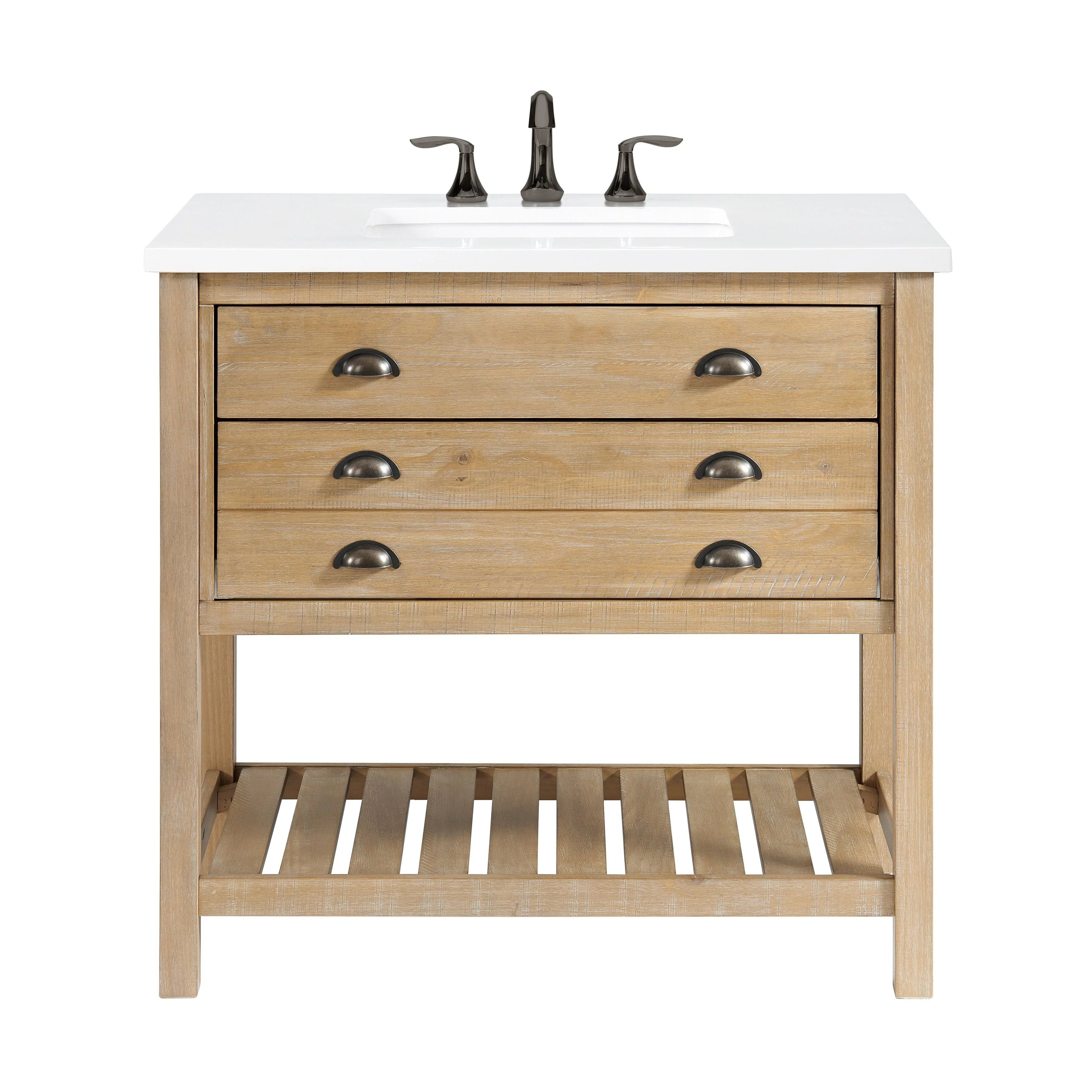 Monterey 37 Farmhouse Single Bathroom Vanity with Top