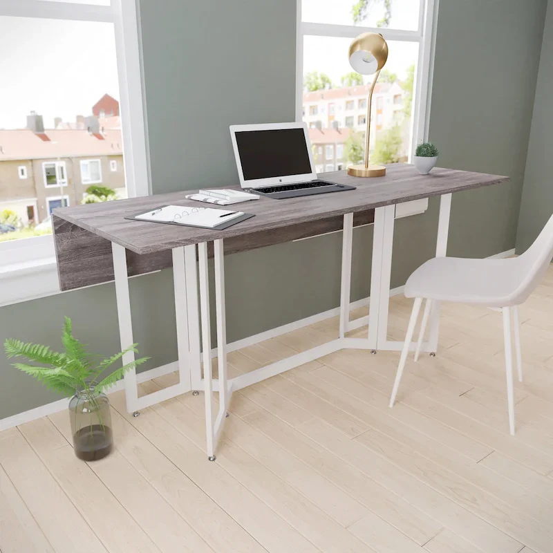 SEI Furniture Driness Grey Drop Leaf Table