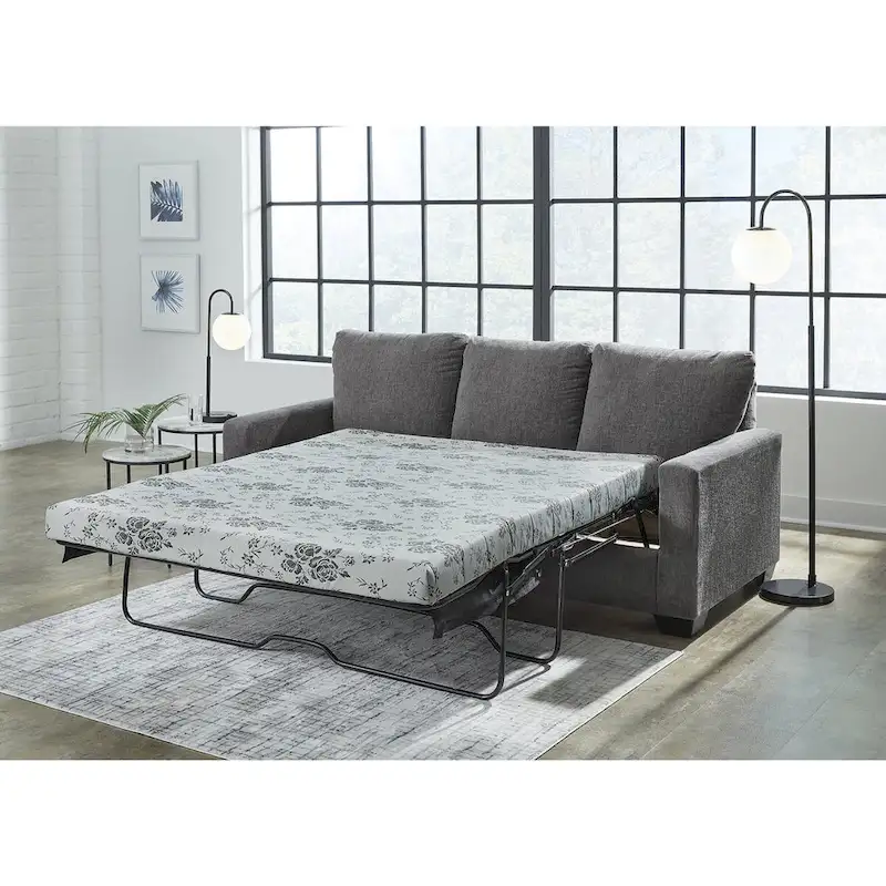 Signature Design by Ashley Rannis Pewter Queen Sofa Sleeper - 85W x 40D x 39H