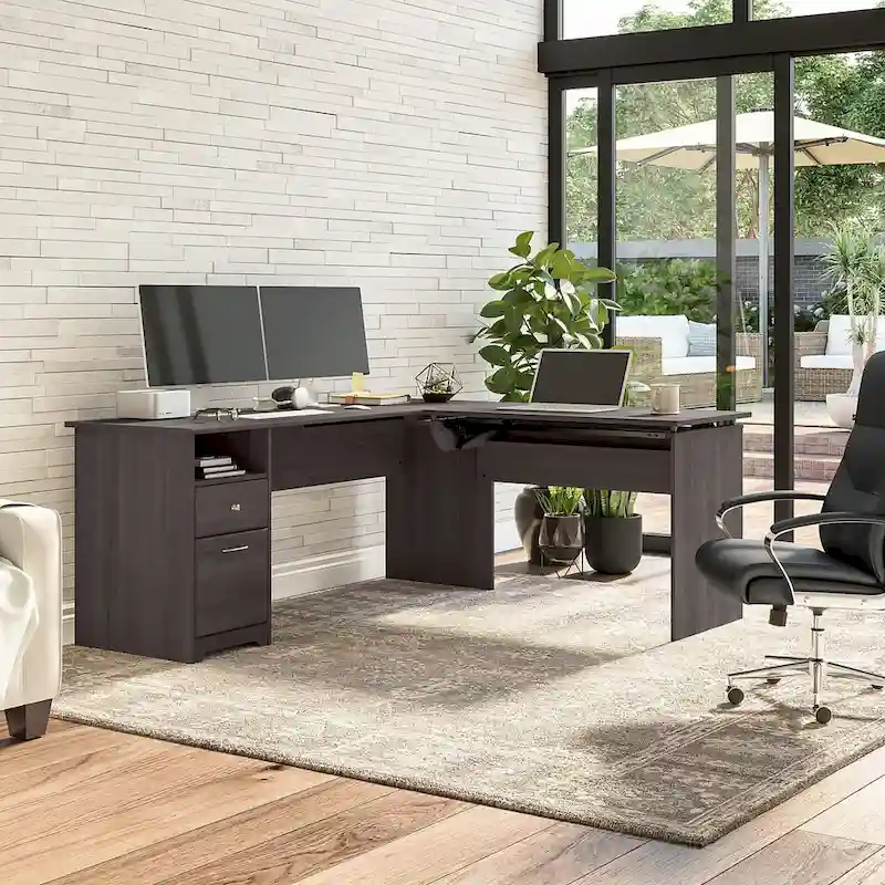 72W 3-position L-shaped Sit to Stand Desk by Bush Furniture