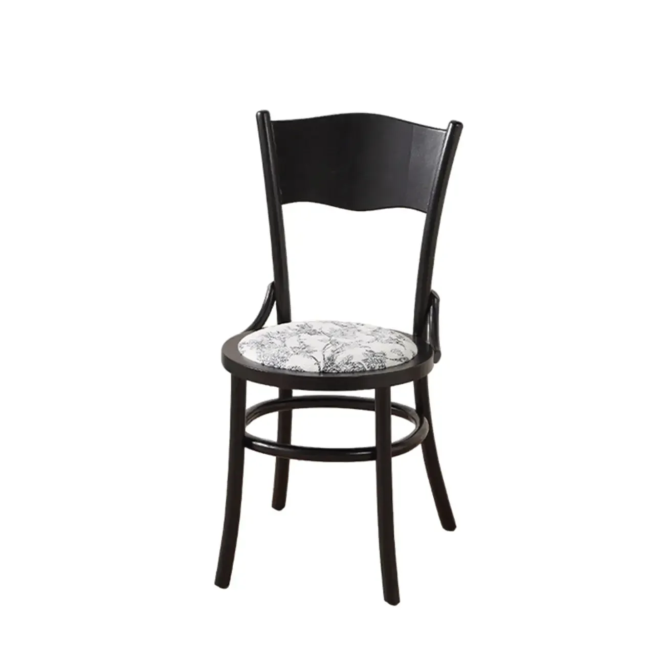 Mid-Century Modern Round Wood Dining Chair