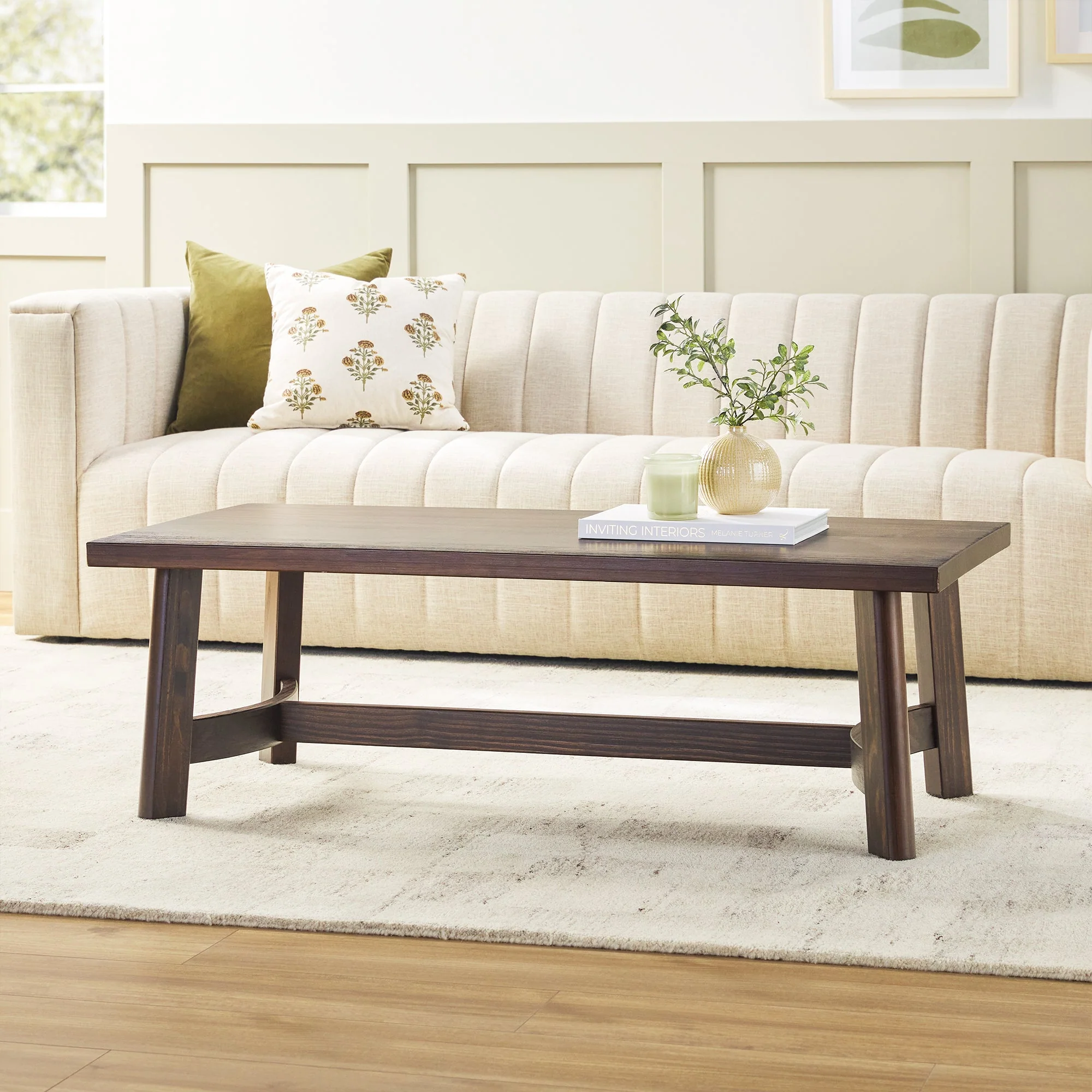 Colt Modern Farmhouse Easy Assembly 48 Coffee Table