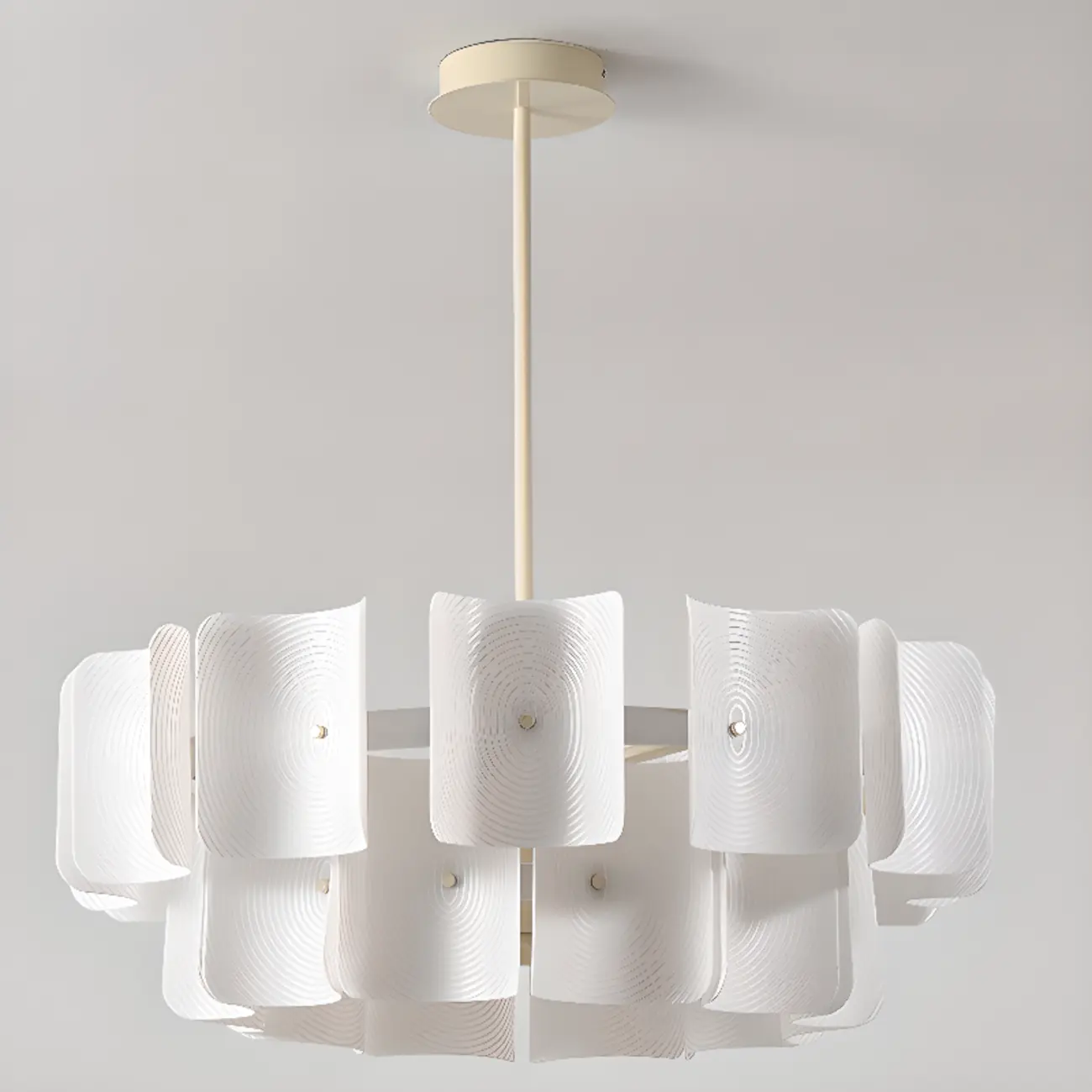 Modern LED Fingerprint Chandelier with Third-Gear Dimming