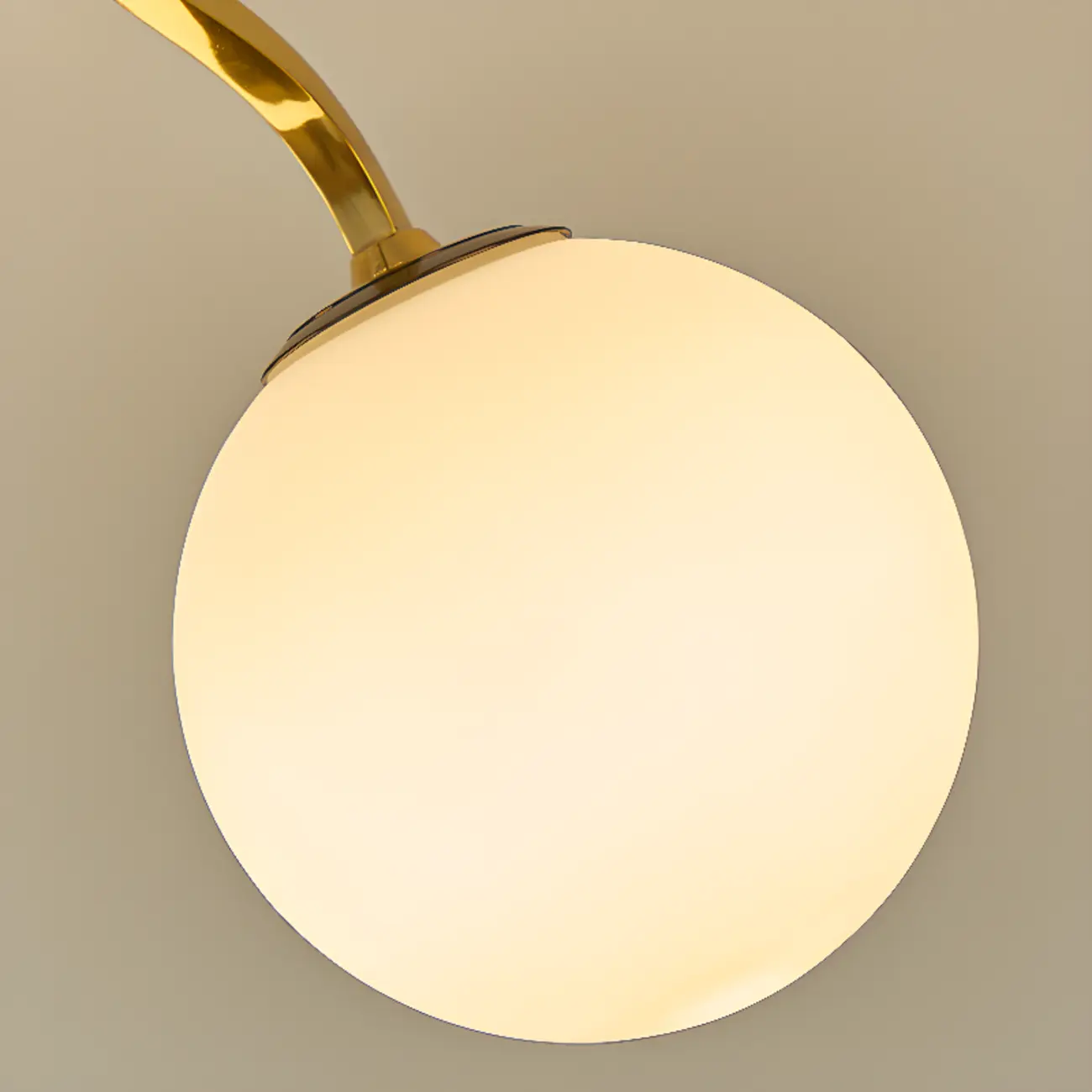 Modern White Glass Ball Chandelier with Adjustable Length