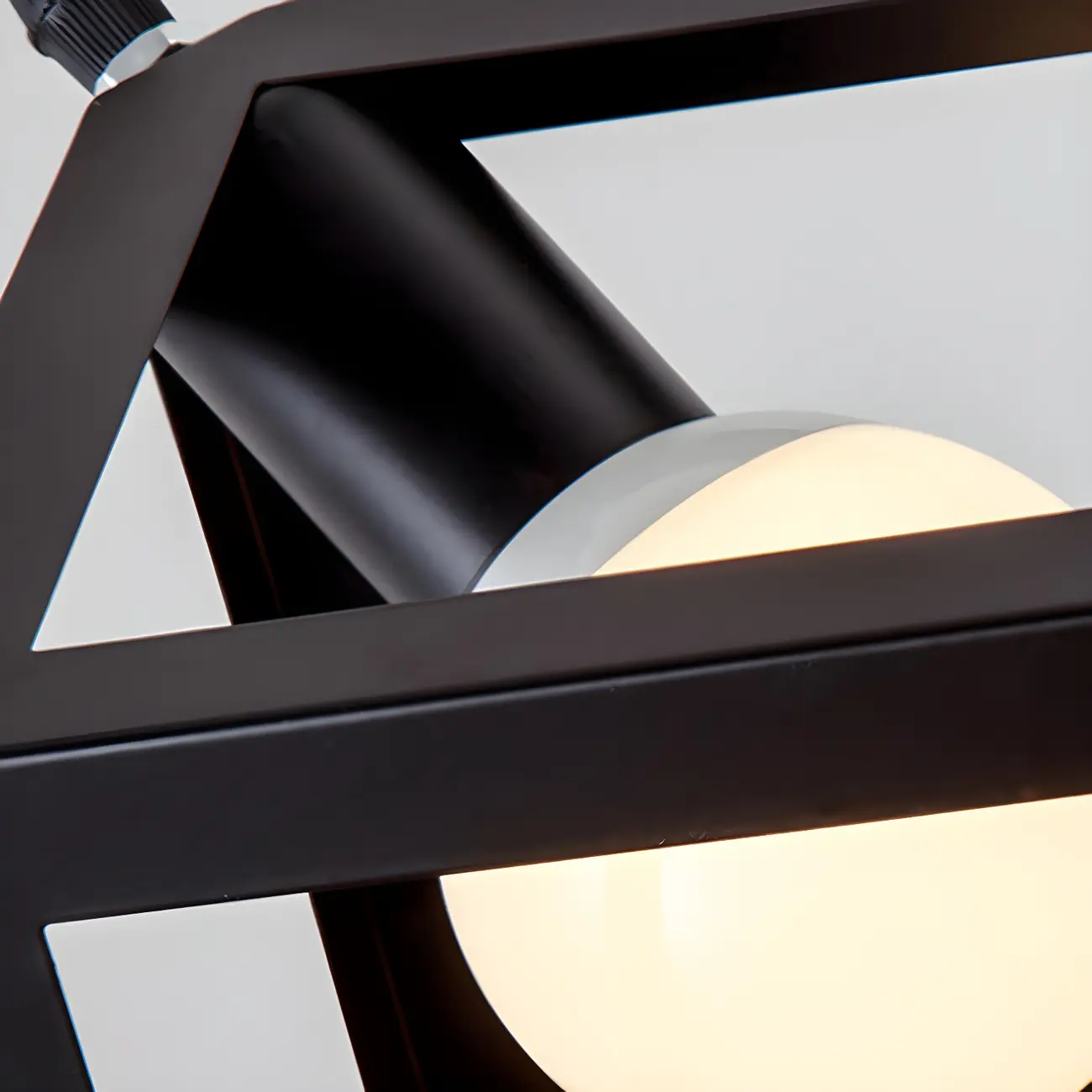 Industrial Black Metal Geometric Kitchen Island Pendant Light