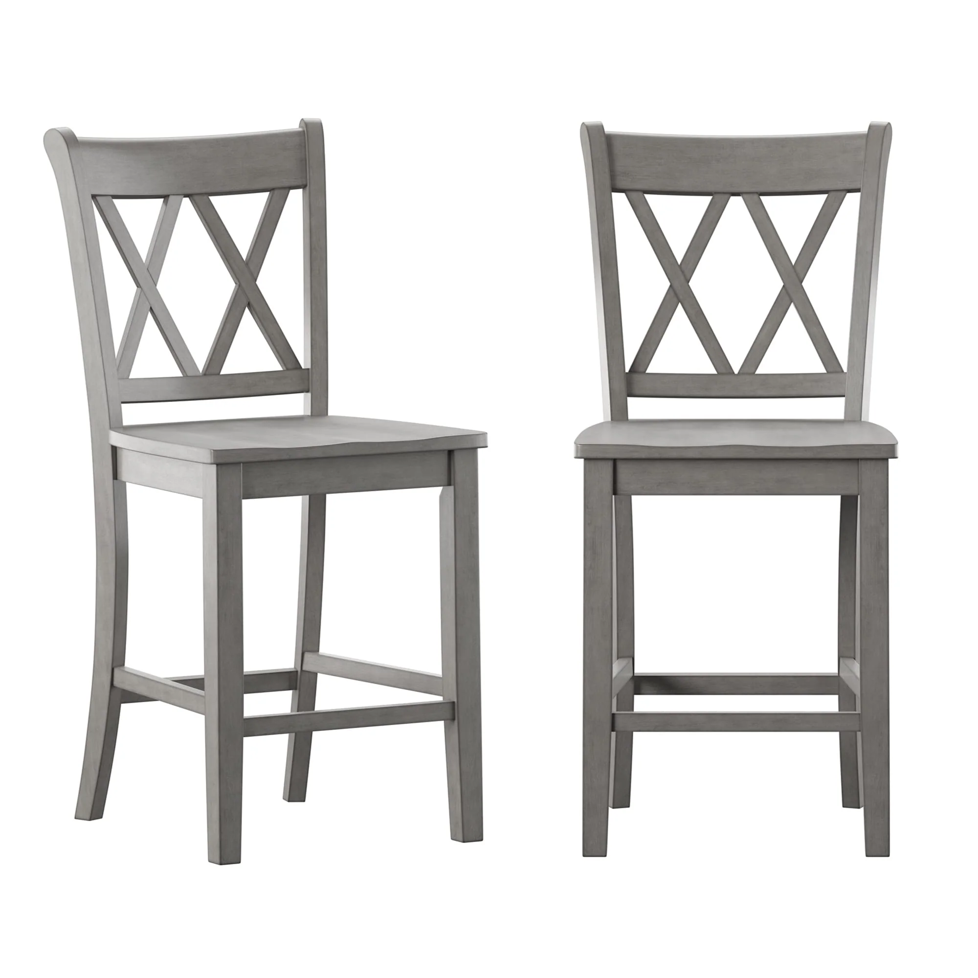 Ronda Double X-Back Counter Height Chairs (Set of 2)