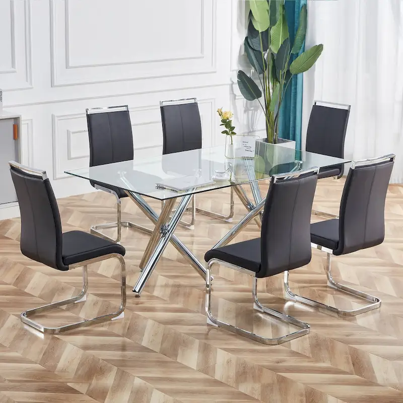 Modern Dining Chairs PU Faux Leather set of 4