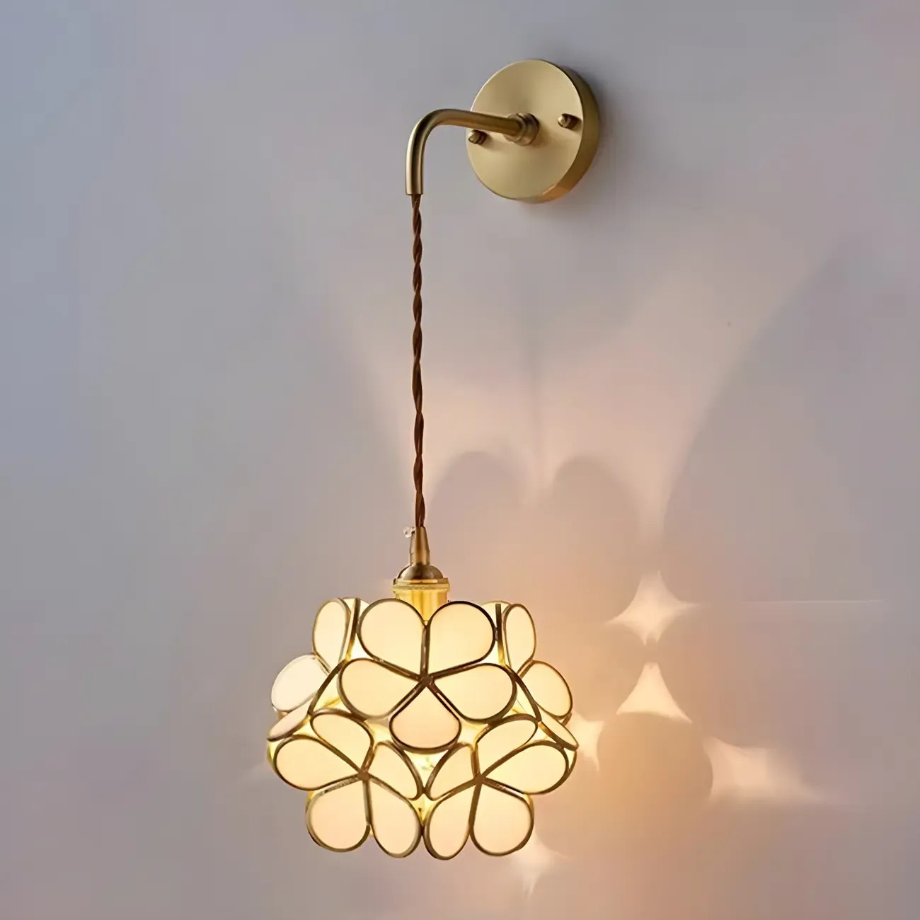 Modern Flower Prismatic Glass Arc Vanity Light