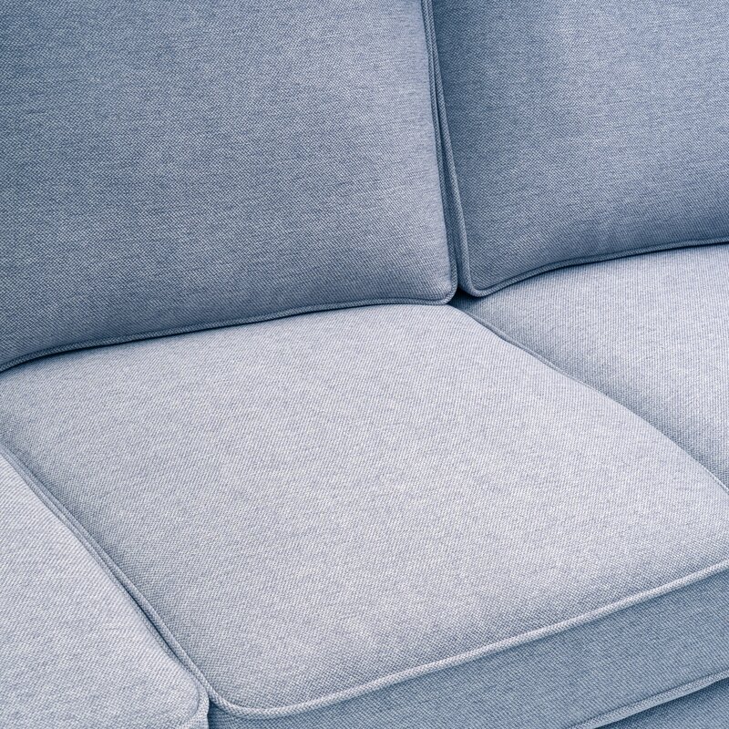 Square arm sofa in a living room