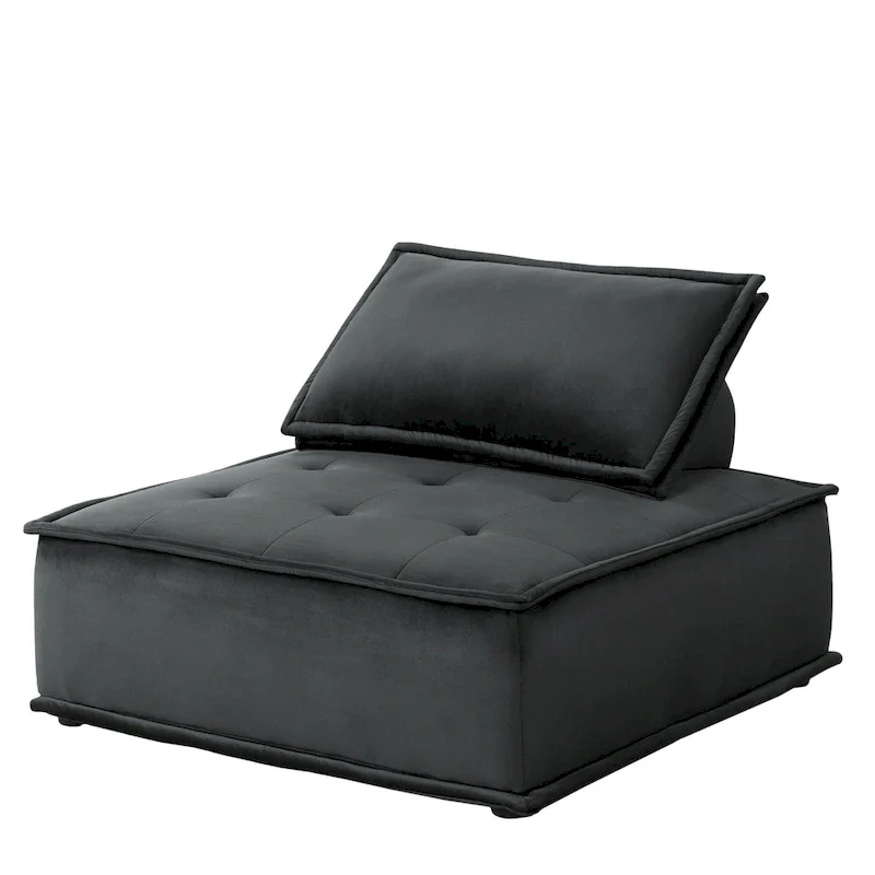 Velvet Armless Lounge Chair