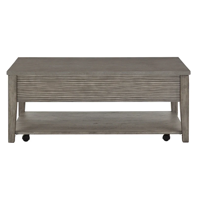 Coober Antique Grey Finish Grey Fiber Cement Table with Shelf by iNSPIRE Q Modern