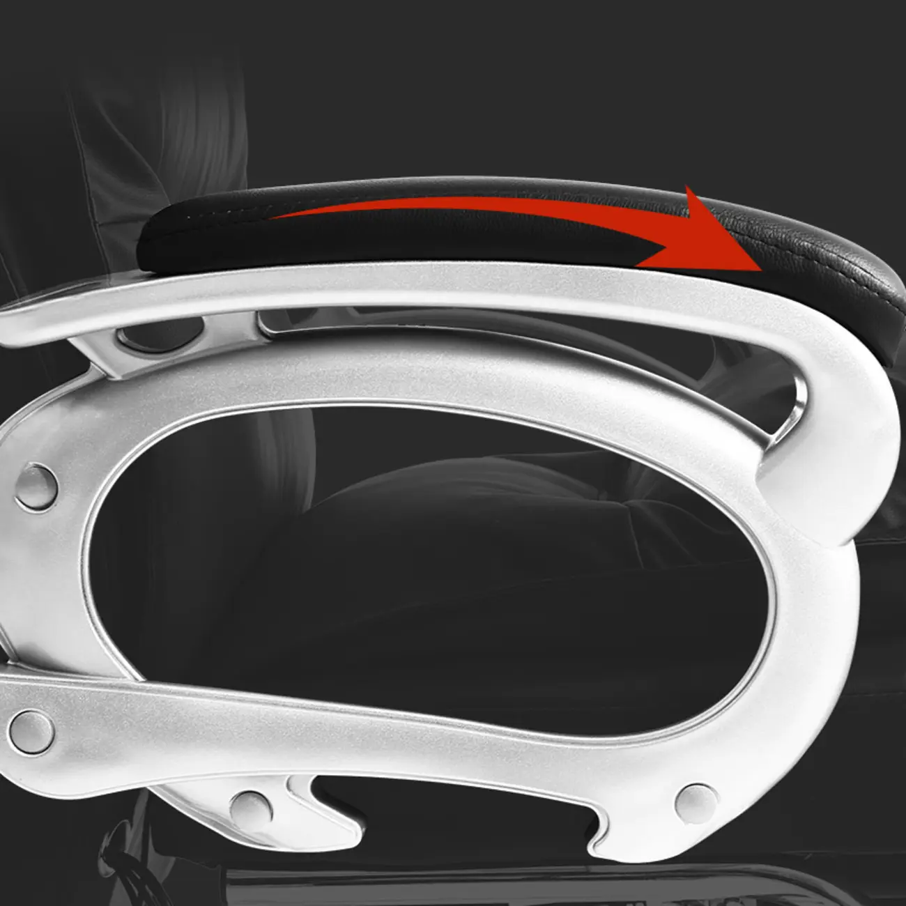 Elegant Brown Leather Reclining Executive Office Chair