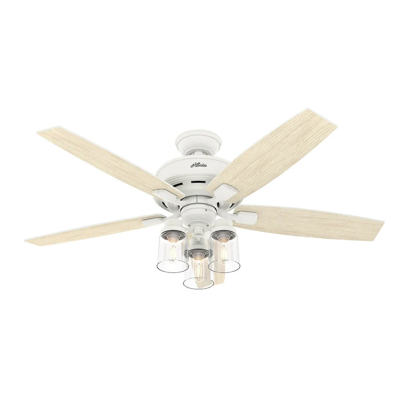 Hunter Fan Bennett Brushed Nickel/ Grey Oak 52-inch Ceiling Fan