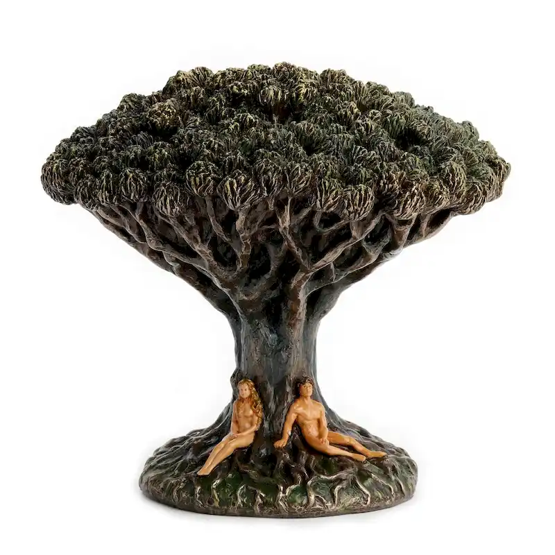 Veronese Design 6.69  W WICCA TRIPLE MOON SIGIL TREE OF LIFE Multicolor Cold Cast Bronze