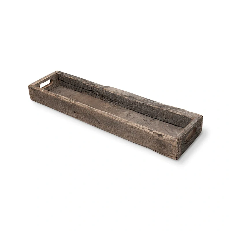 Vernon Brown Reclaimed Wood Rectangular Tray (Small)