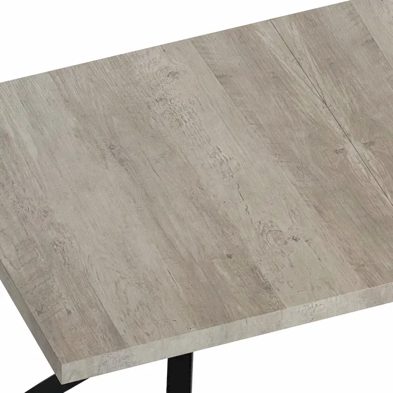 Retro Rectangular Dining Table with Carole Top and Black Embossed Center Plate