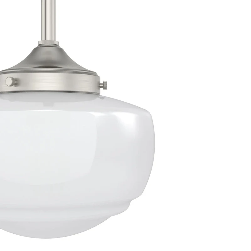 Hunter Saddle Creek 1-Light Mini Pendant / Semi-Flush Mount Ceiling Light - Kitchen Island, Dining Room, Hallway