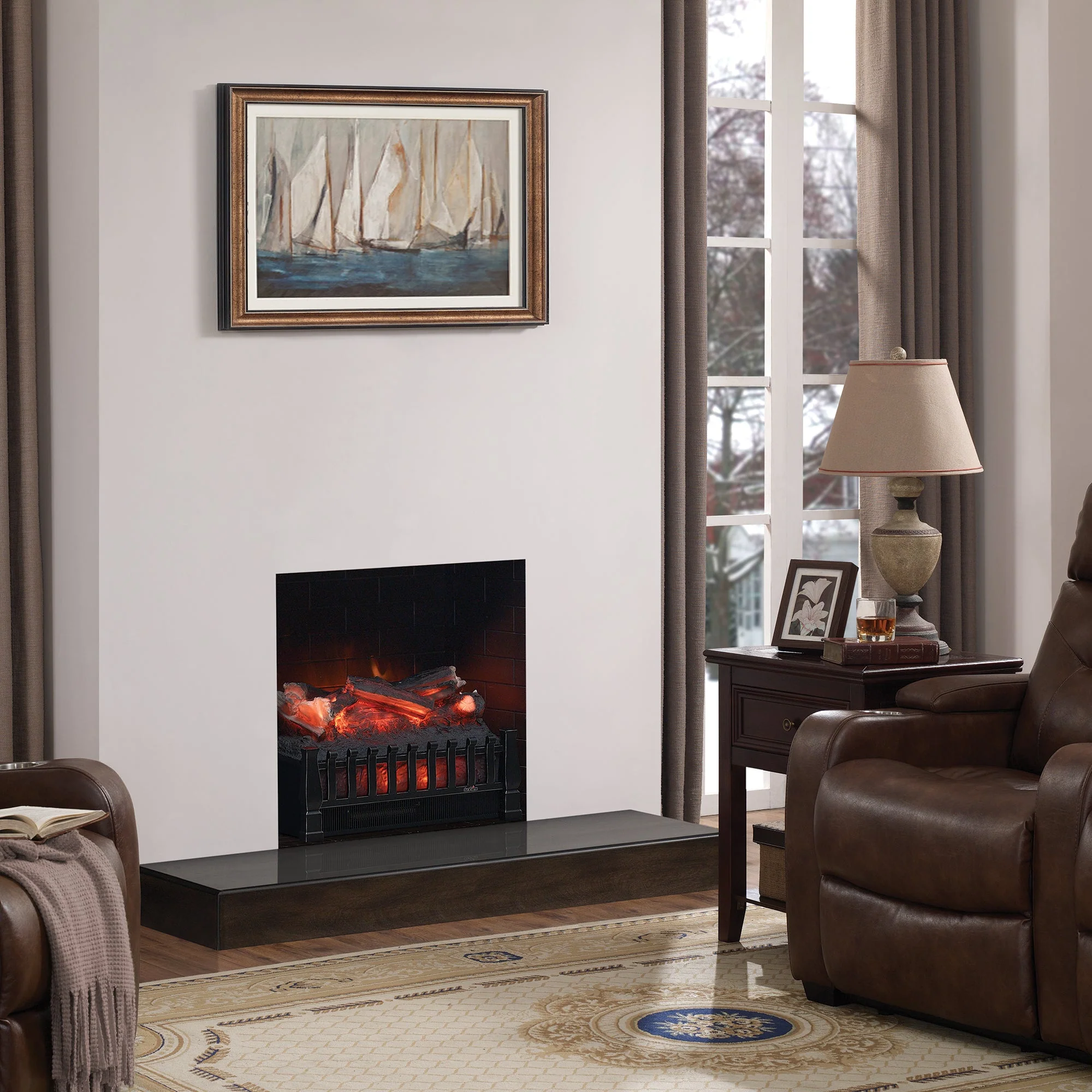 duraflame? Electric Log Set Heater with Remote Control