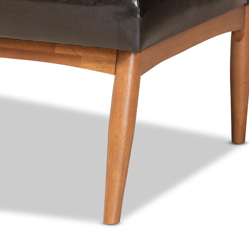 Daymond Mid-Century Modern 2-Piece Dining Nook Banquette Set