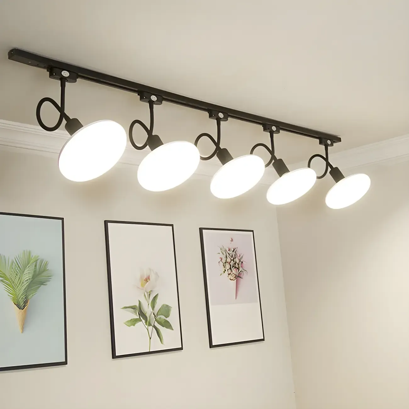 5-Light Modern LED Track Lighting with Adjustable Head