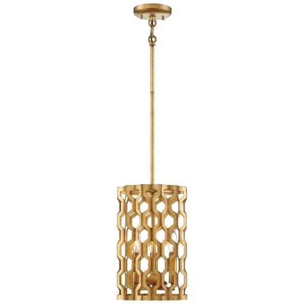 Metropolitan Coronade Pandora Gold Leaf 3 Light Mini Pendant