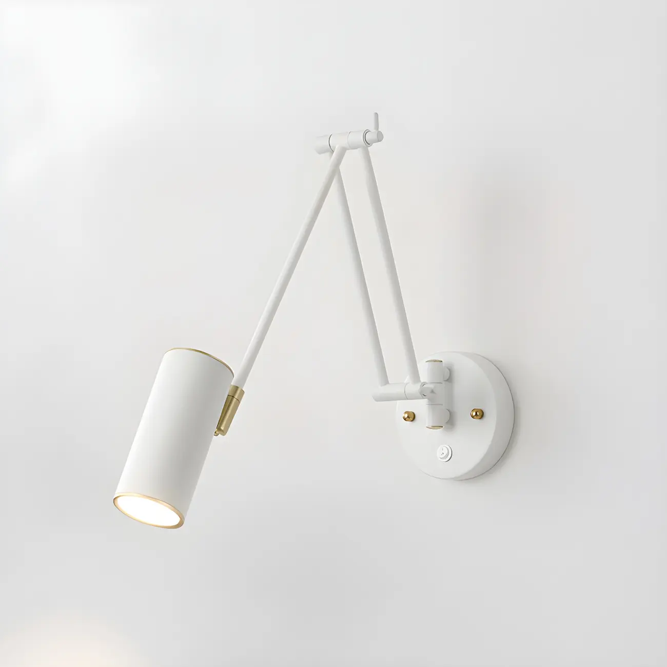 Elegant Streamlined Metal Swing Arm Wall Light