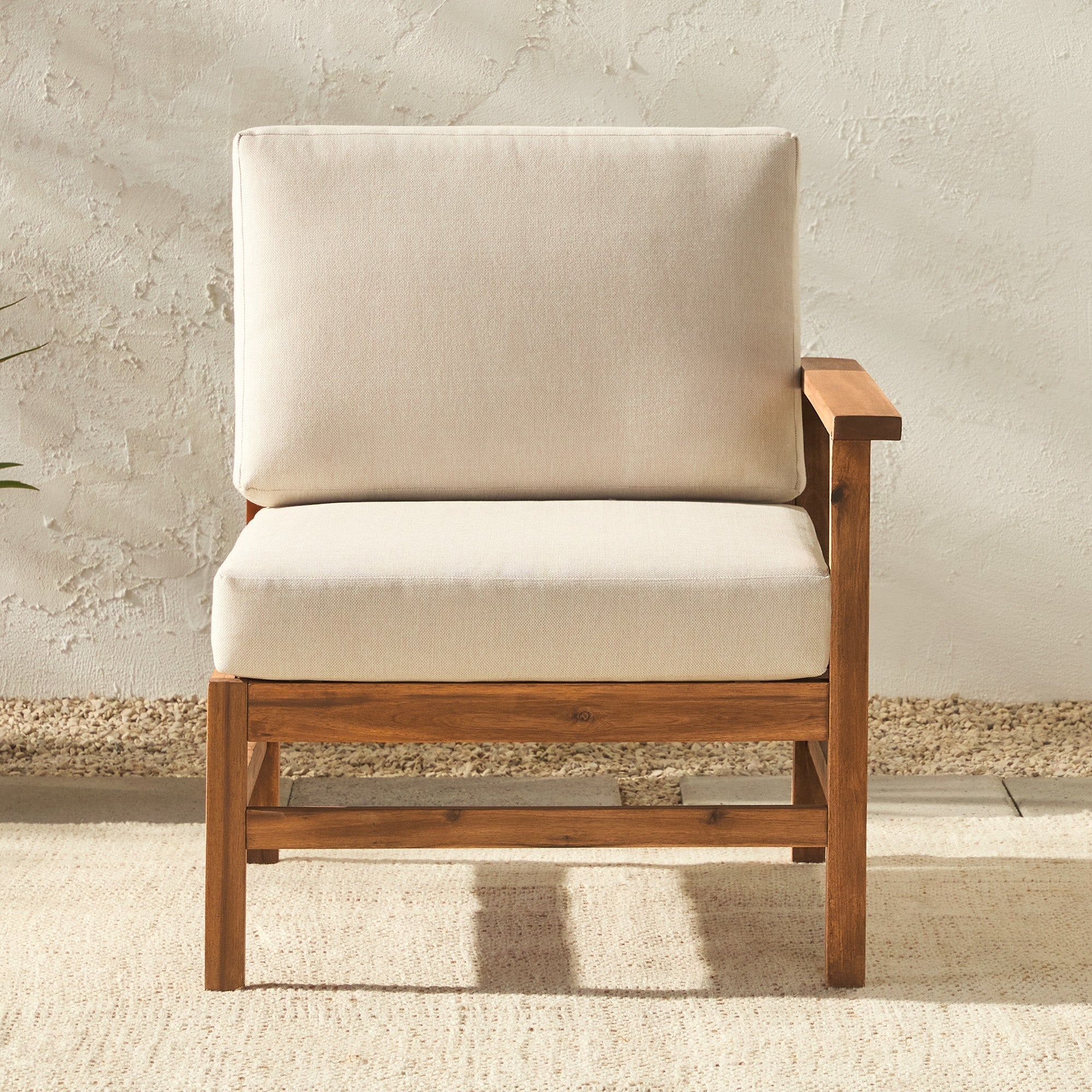 Vincent Acacia Wood Modular Chevron Sectional Seats