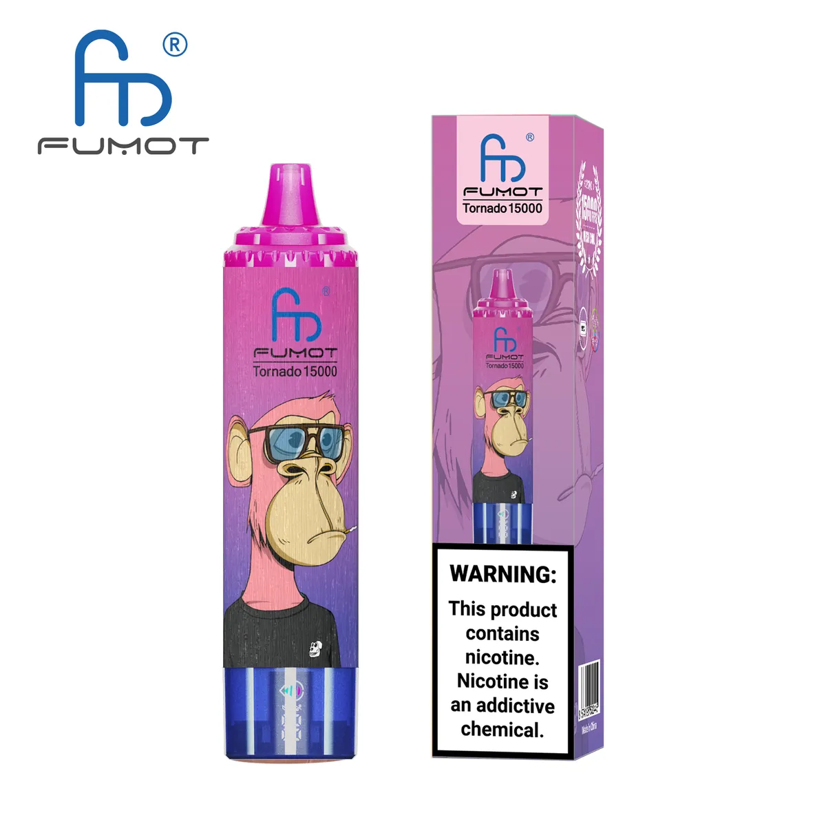 Fumot Tornado 15000 Strawberry Grape – Einweg-Vape mit Einzelverpackung